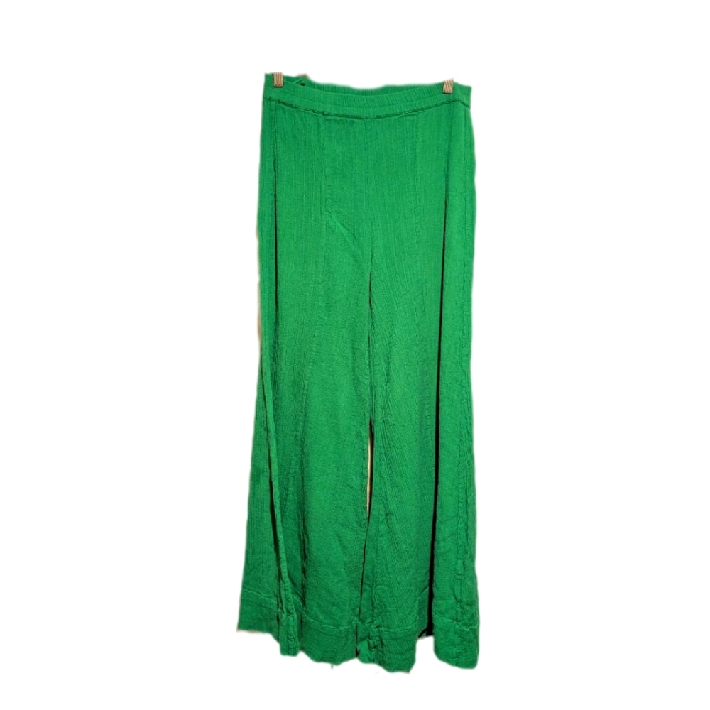 Vintage Suzi Kondi Kelly Green Hi Rise Wide Leg Flare EUC -M/L-